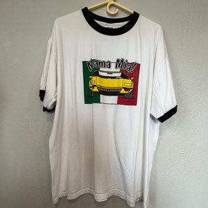 Mama Mia Italian Racing  Vintage T Shirt crewneck oversized